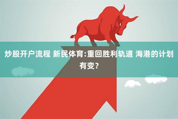 炒股开户流程 新民体育:重回胜利轨道 海港的计划有变？